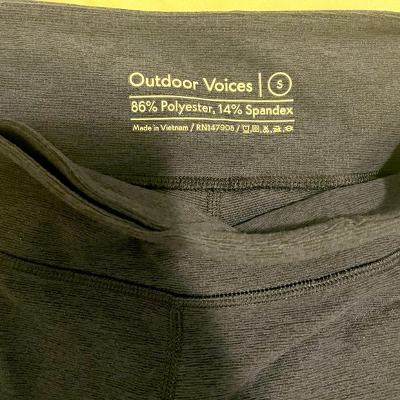 Outdoor Voices Navy Blue 7/8 Leggings Small - Picture 2 of 6